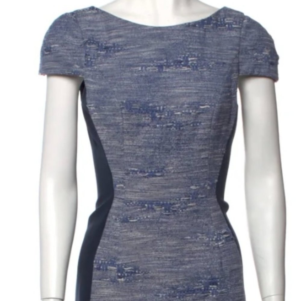 Black Halo Bateau Neckline Mini Dress
